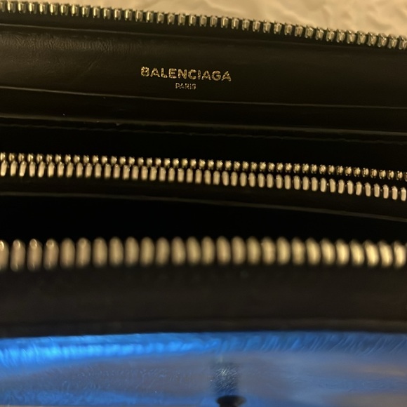 Balenciaga black and silver zip wallet - Picture 2 of 12